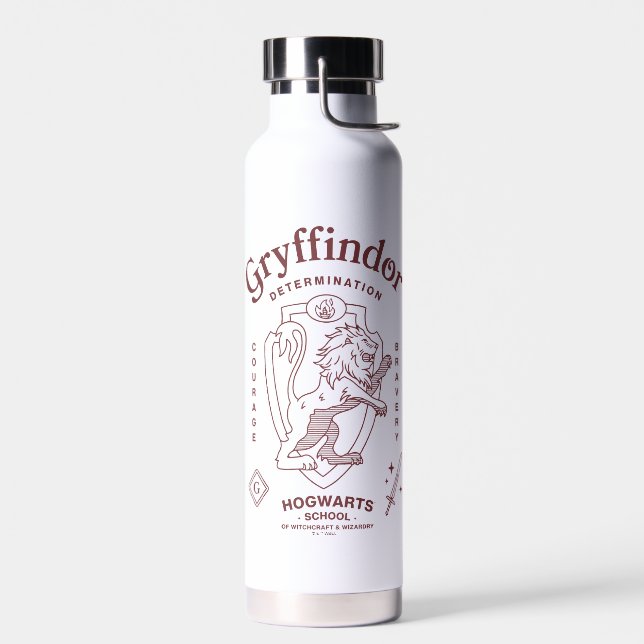 GRYFFINDOR™ Determination Courage Bravery Crest Water Bottle (Left)