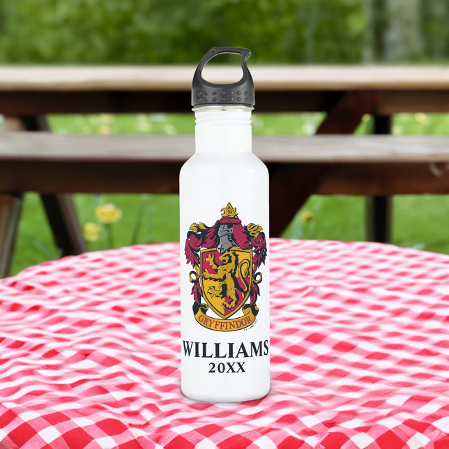 Gryffindor | Family Vacation 710 Ml Water Bottle (Water bottle on table)