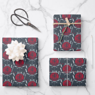 GRYFFINDOR™ Holiday Bauble Graphic Wrapping Paper Sheet