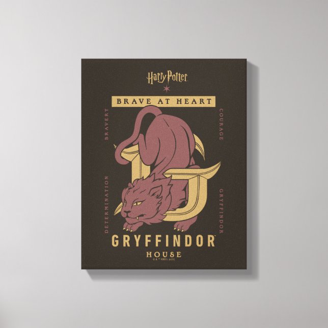 GRYFFINDOR™ House Brave at Heart Canvas Print (Front)