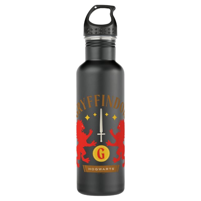 GRYFFINDOR™ House Double Lion Sword Graphic 710 Ml Water Bottle (Front)