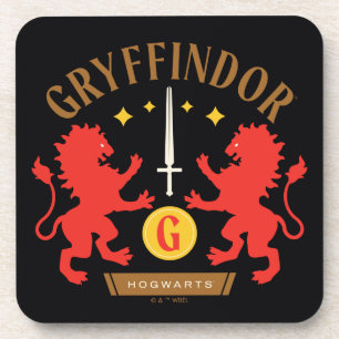 GRYFFINDOR™ House Double Lion Sword Graphic Coaster