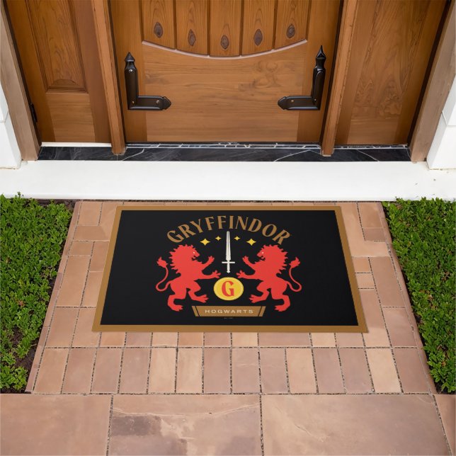 GRYFFINDOR™ House Double Lion Sword Graphic Doormat (Outdoor)
