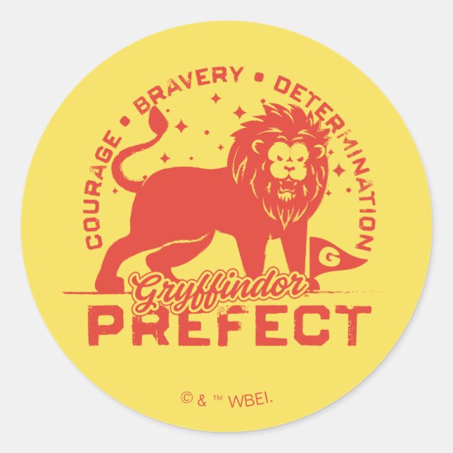 GRYFFINDOR™ Prefect Badge Classic Round Sticker (Front)