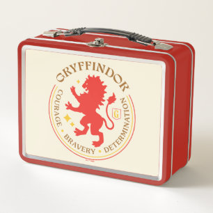 GRYFFINDOR™ Red Lion House Pride Badge Metal Lunch Box