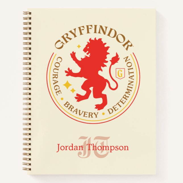 GRYFFINDOR™ Red Lion House Pride Badge Notebook (Front)