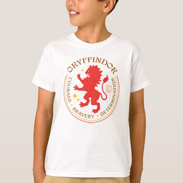 GRYFFINDOR™ Red Lion House Pride Badge T-Shirt (Front)