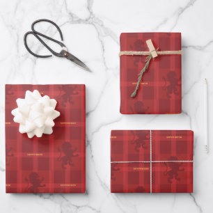 GRYFFINDOR™ Tartan Plaid Pattern Wrapping Paper Sheet