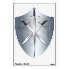 Gryphon Cross Swords Silver Crest Wall Decal