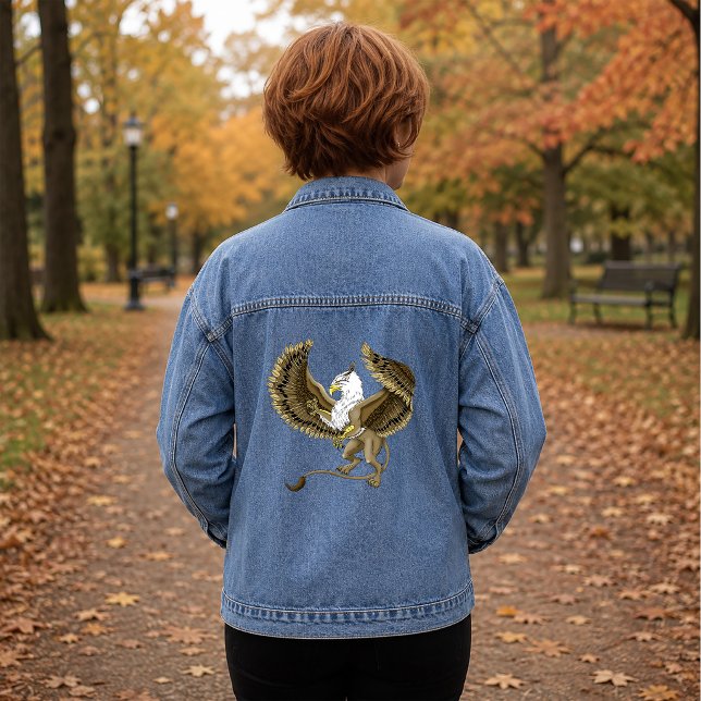 Gryphon Fantasy Griffin Mythology  Denim Jacket (Creator Uploaded)