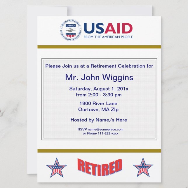 GSA Retirement Invitation (Front)