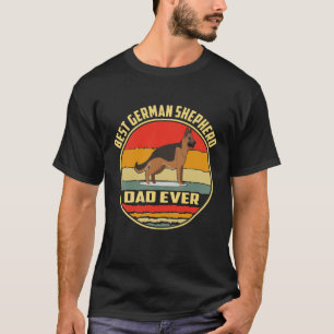 GSD030 - Best German Shepherd Dad Ever Vintage T-Shirt