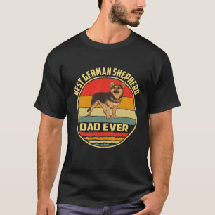 GSD033 - Best German Shepherd Dad Ever Vintage T-Shirt