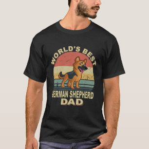 GSD088 - World's Best German Shepherd Dad Vintage T-Shirt