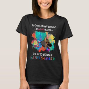 GSD101 - A Woman Cannot Survive On Wine Alone She T-Shirt
