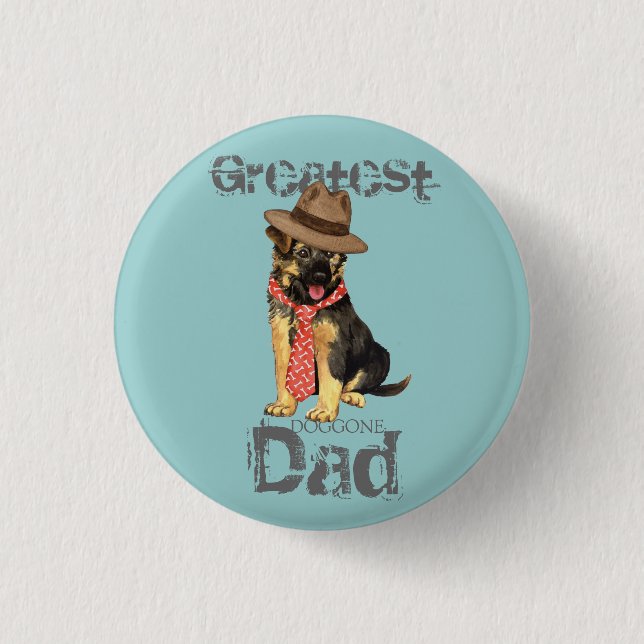 GSD Dad 3 Cm Round Badge (Front)