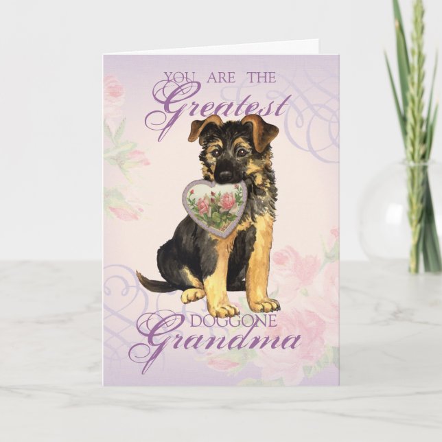 GSD Heart Grandma Card (Front)