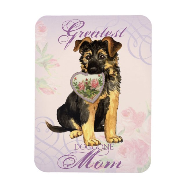 GSD Heart Mum Magnet (Vertical)