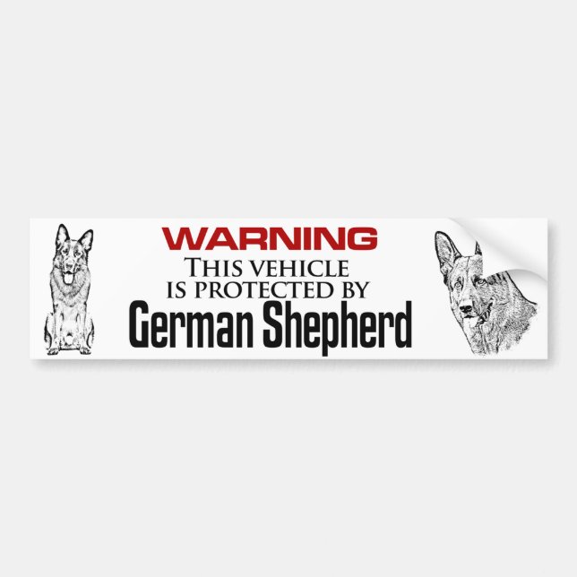 GSD protection - Bumper Sticker (Front)