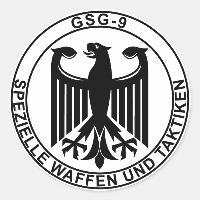 GSG-9 CLASSIC ROUND STICKER (Front)