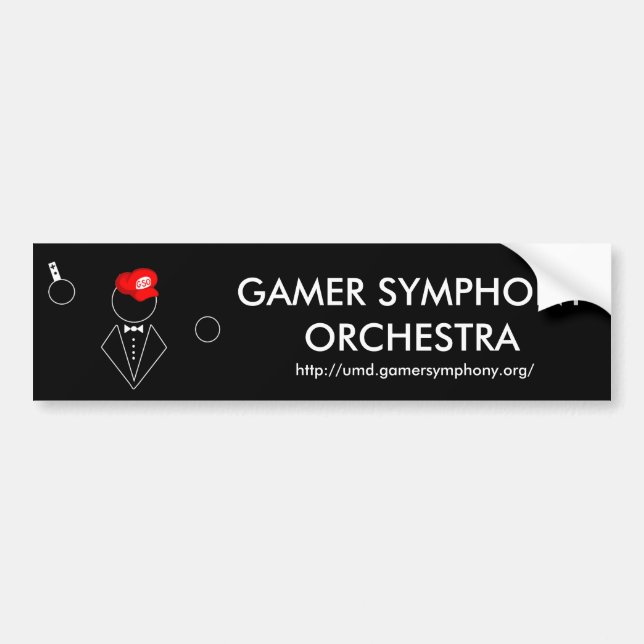 GSO Black Bumper Sticker (Front)