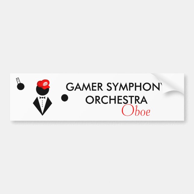 GSO Oboe Bumper Sticker (Front)