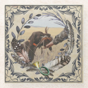 GSP, A hunter's partner in the field Glass Coaster