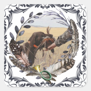 GSP, A hunter's partner in the field Square Sticker