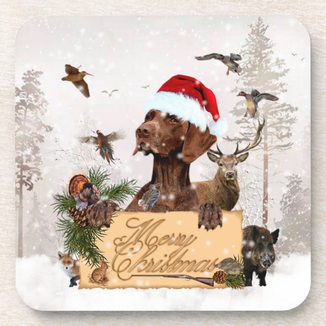 Gsp Christmas Glass Ornament Coaster (Front)
