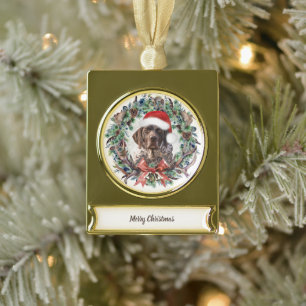 Gsp Christmas Gold Plated Banner Ornament