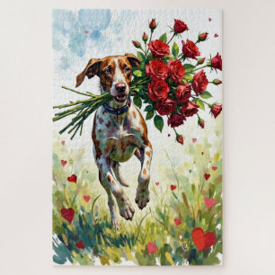 GSP Delivering Valentine's Red Roses Jigsaw Puzzle