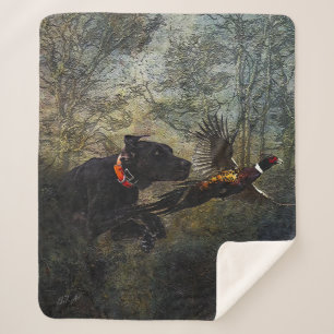 GSP , Hunting pheasant      Sherpa Blanket