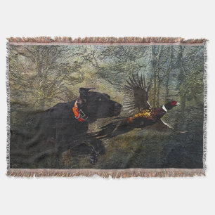 GSP , Hunting pheasant     Throw Blanket