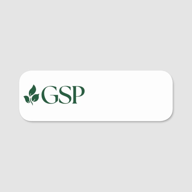 GSP Magnetic Back Dry Erase Name Tag (Front)