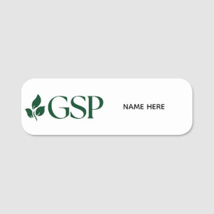 GSP Magnetic Back Name Tag