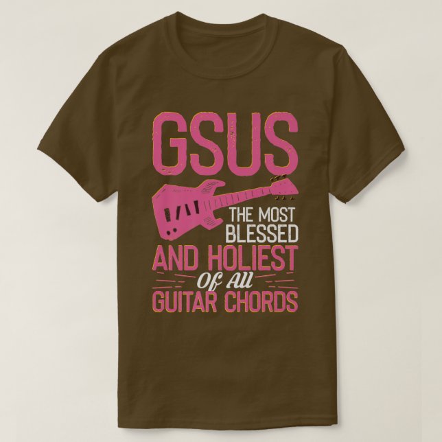 GSUS Guitar Chords With Electric Guitar454 T-Shirt (Design Front)