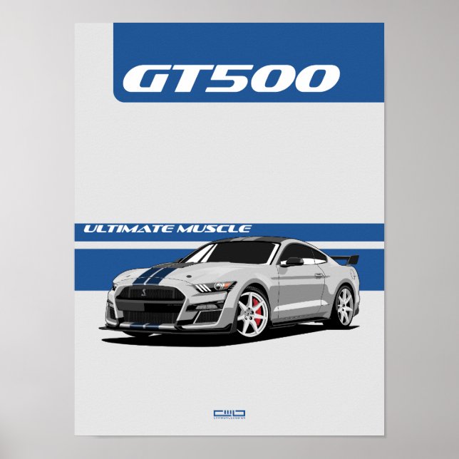 GT500 Muscle Car Poster – Heritage (Front)