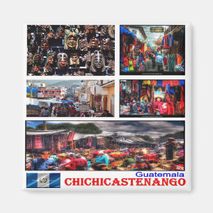 GT - Guatemala - Chichicastenango - Collage Mosaic Magnet