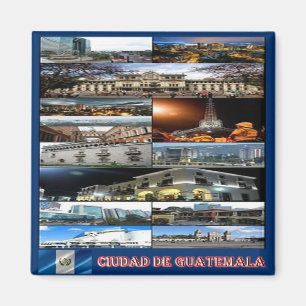 GT - Guatemala City - Collage Mosaic Magnet