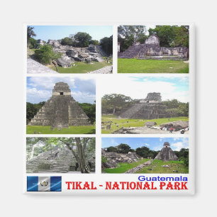 GT Guatemala Tikal National Park - Collage Mosaic Magnet
