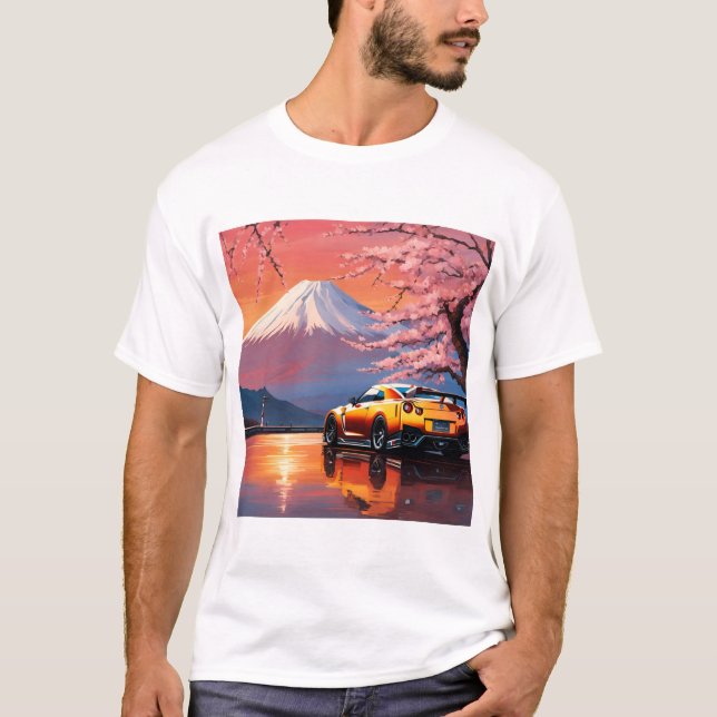 GT-R nissan japanese car japan T-Shirt (Front)