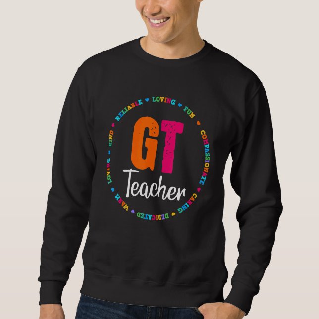Gt Teacher Ed Education Team Student School Specia Sweatshirt (Front)