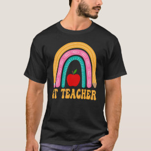 Gt Teacher Rainbow Pencil Women Back To School App T-Shirt