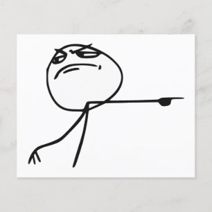 GTFO Get Out Guy Rage Face Comic Meme Flyer