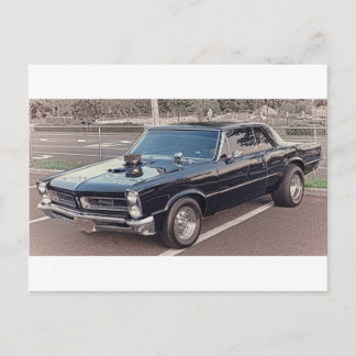 GTO Muscle Car Classic Power HDR Photos Pictures Postcard