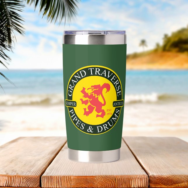 GTPD Logo Beverage Thermal Tumbler (Beach (Rotated))