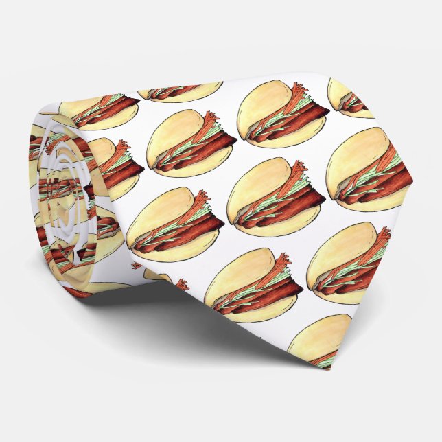 Gua Bao Pork Belly Bun Chinese Taiwanese Food Tie (Rolled)