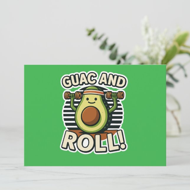 Guac And Roll Invitation (Standing Front)