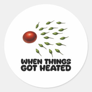 Guac How It Was Born Avocado Salsa Spicy Humour _1 Classic Round Sticker