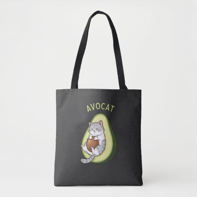 Guac Meow Mode Tote Bag (Front)